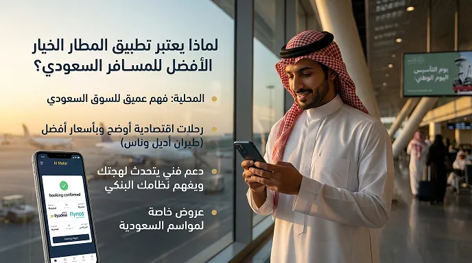 لماذا يعتبر تطبيق المطار الخيار الأفضل للمسافر السعودي؟
