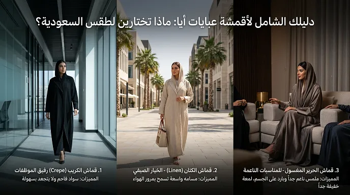 دليلك الشامل لأقمشة عبايات أيا