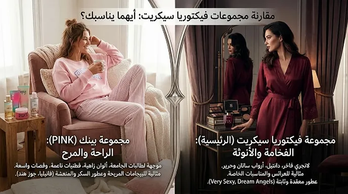 مقارنة مجموعات فيكتوريا سيكريت: أيهما يناسبك؟