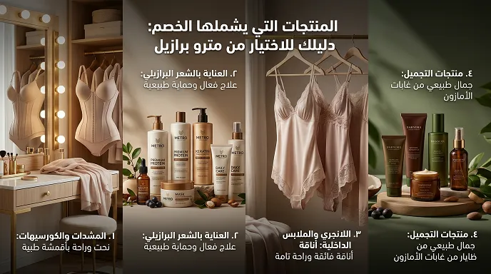  المنتجات التي يشملها  كود خصم مترو برازيل 