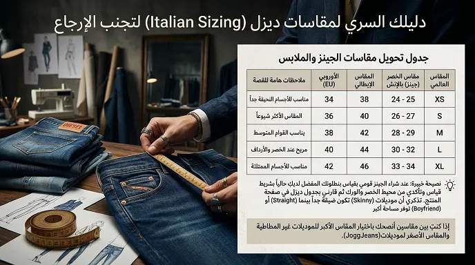 دليلك السري لمقاسات ديزل لتجنب الإرجاع