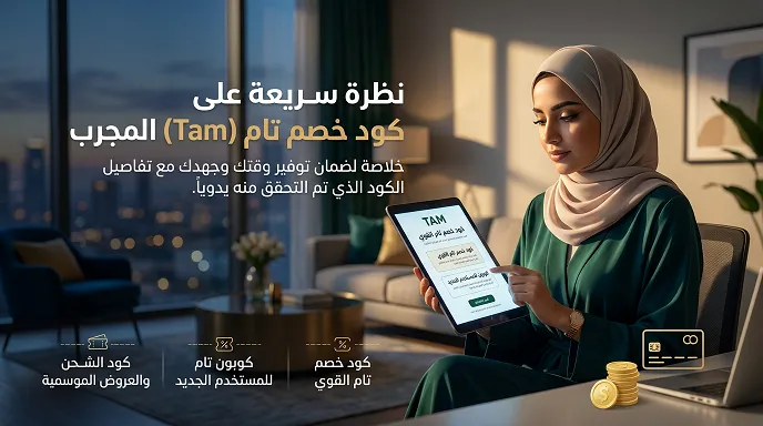 نظرة سريعة على كود خصم تام