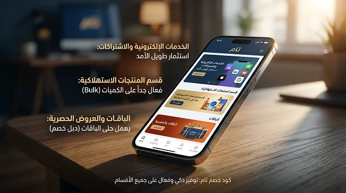  أين يعمل كود خصم تام بفعالية قصوى