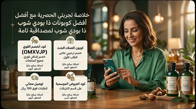 دليل كود خصم بودي شوب (مجرب ومحدث)