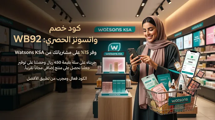 كود خصم واتسونز 2026 الحصري (WB92)