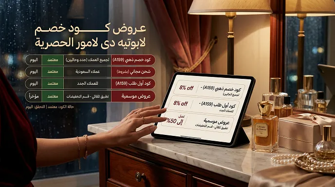 دليل سريعة على كود خصم لابوتيه دى لامور