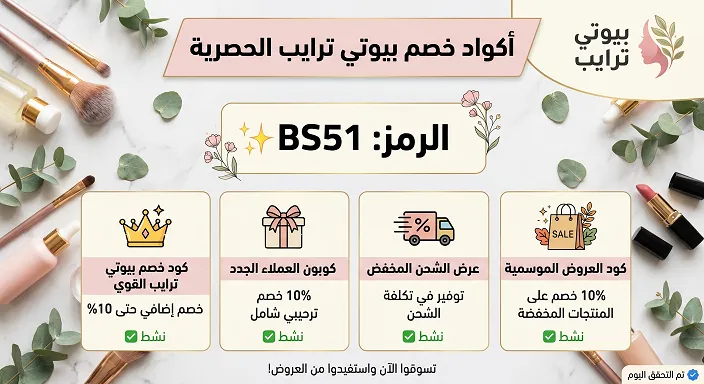 دليل كود خصم بيوتي ترايب 