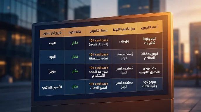 كود خصم وفرها