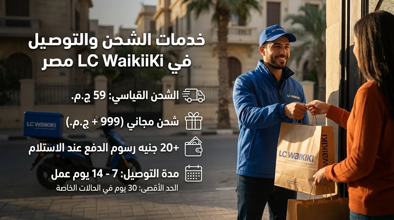خدمات الشحن والتوصيل في LC Waikiki مصر