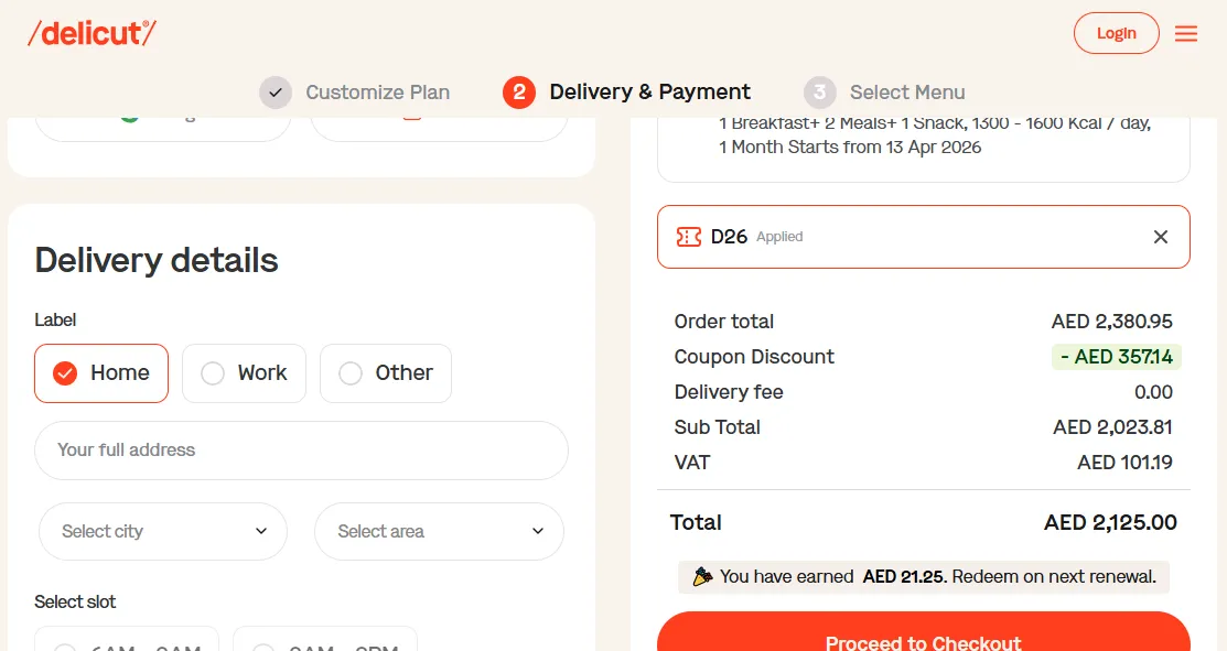  delicut discount code اثبات فاعلية