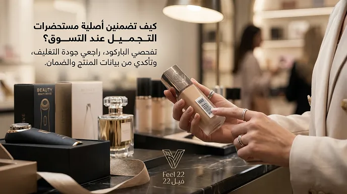 كيف تضمنين أصلية مستحضرات التجميل عند التسوق من فيل 22