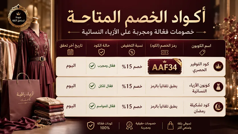 دليل كود خصم فاشن اس اي