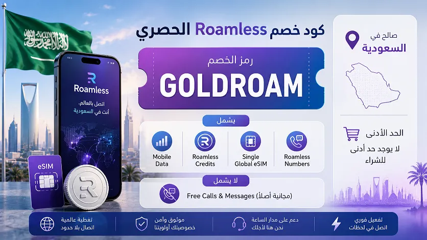 كافة التفاصيل حول كود خصم Roamless