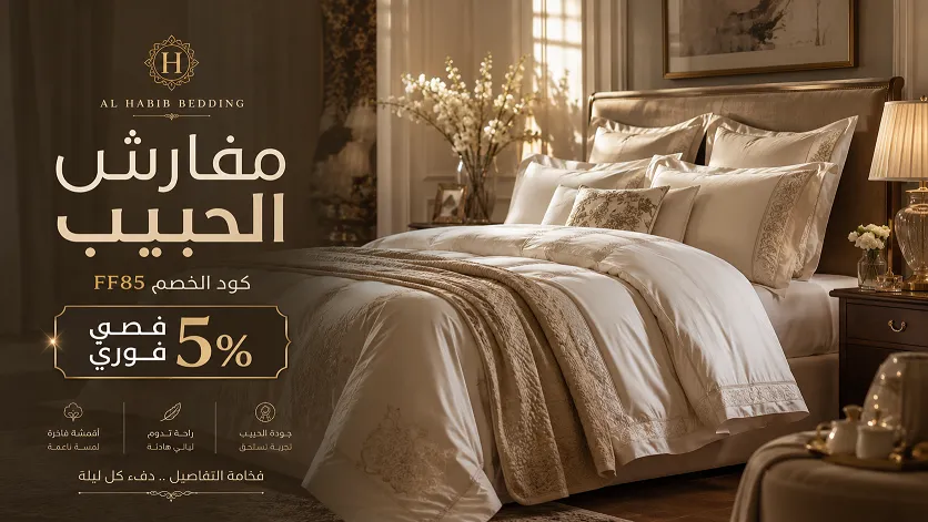 تفاصيل حول كود خصم مفارش الحبيب