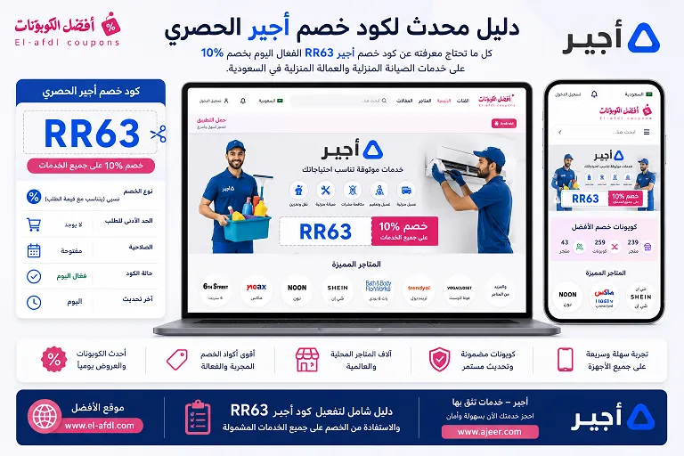 دليل محدث لكود خصم أجير الحصري